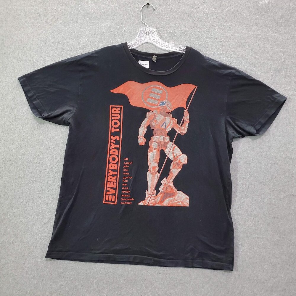 Logic Everybody's Tour Men Shirt XL Black Logo Graphic Crew Neck Short Sleeve